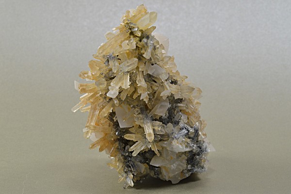Calcite set on Quartz