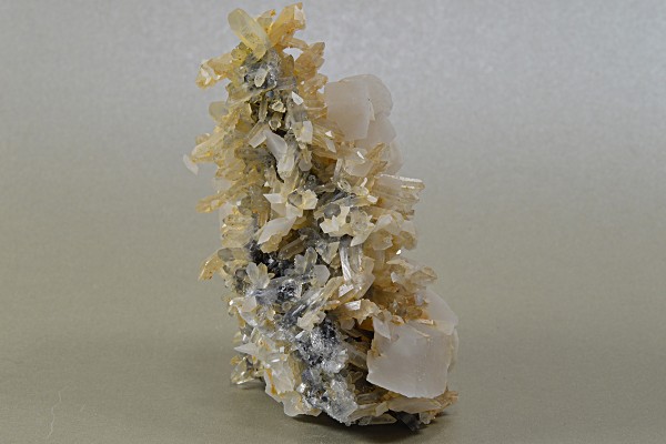 Calcite set on Quartz