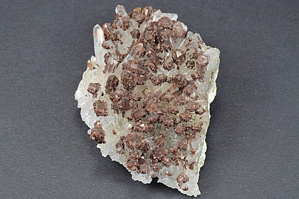 Siderite set on Quartz