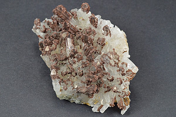 Siderite set on Quartz