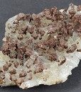 Siderite set on Quartz