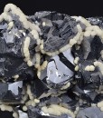 Truncated Galena, Calcite