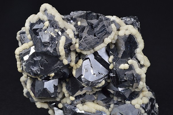 Truncated Galena, Calcite