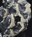 Truncated Galena, Calcite