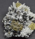 Iridescent Chalcopyrite, Sphalerite, Bi-terminated Quartz, Calcite