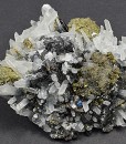 Iridescent Chalcopyrite, Sphalerite, Bi-terminated Quartz, Calcite