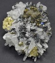 Iridescent Chalcopyrite, Sphalerite, Bi-terminated Quartz, Calcite