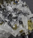 Iridescent Chalcopyrite, Sphalerite, Bi-terminated Quartz, Calcite