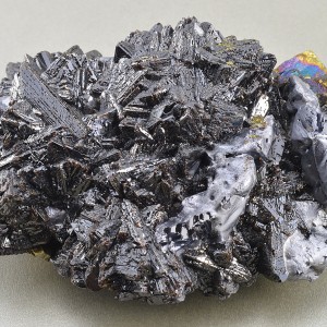 Iridescent Sphalerite, melted habit Galena, iridescent Chalcopyrite