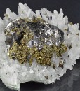Sphalerite, iridescent Chalcopyrite, Quartz