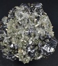 Melted habit Galena, Sphalerite, Quartz