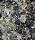 Melted habit Galena, Sphalerite, Quartz