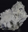 Thin Galena plate, Quartz, Calcite, Sphalerite
