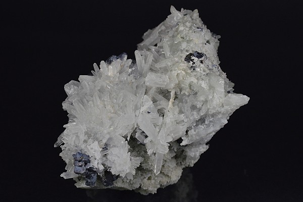 Thin Galena plate, Quartz, Calcite, Sphalerite