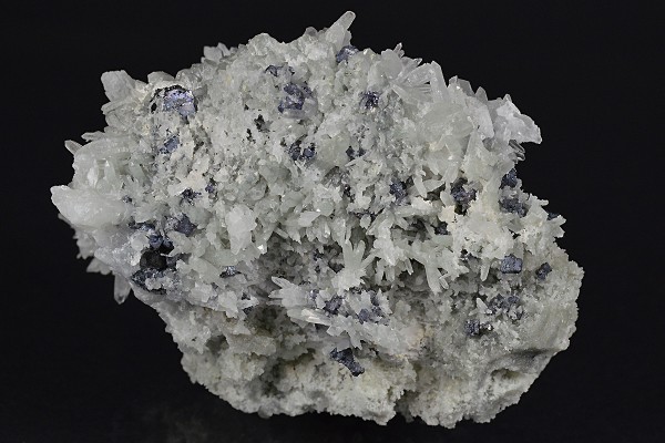 Thin Galena plate, Quartz, Calcite, Sphalerite