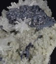 Thin Galena plate, Quartz, Calcite, Sphalerite
