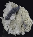 Thin Galena plate, Quartz, Calcite, Sphalerite