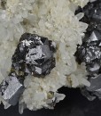 gem Sphalerite var.Cleiophane, Galena, Quartz, Chalcopyrite, Calcite