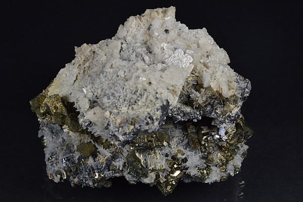 Chalcopyrite, Pyrite, Galena, Calcite, Quartz