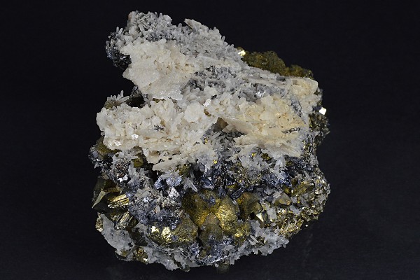 Chalcopyrite, Pyrite, Galena, Calcite, Quartz