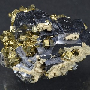 Galena, Pyrite, Sphalerite, Calcite
