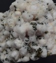 Quartz after pseudomorphous set on Calcite with Cleiophane inclusions
