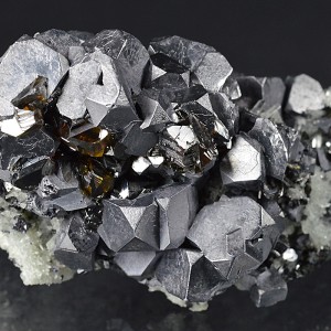 Twinned and truncated Galena, gem Sphalerite var.Cleiophane, Quartz