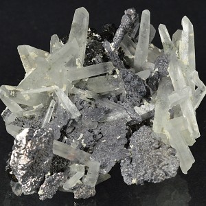 Thin Galena plates,Sphalerite,Quartz, Calcite