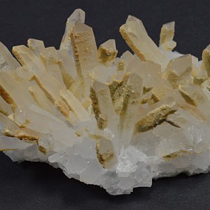 Quartz crystals tinged with Calcite