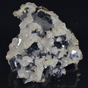 Truncated Galena, Calcite