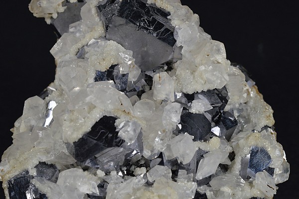 Truncated Galena, Calcite