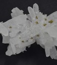 Bi-terminated Quartz floater, Chalcopyrite