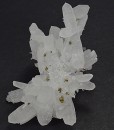 Bi-terminated Quartz floater, Chalcopyrite