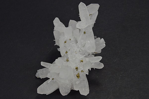 Bi-terminated Quartz floater, Chalcopyrite