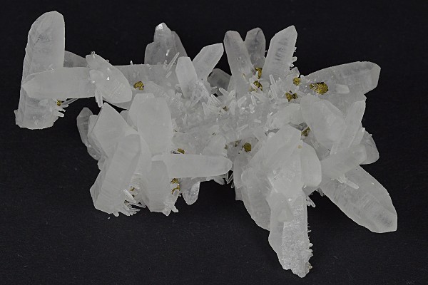 Bi-terminated Quartz floater, Chalcopyrite