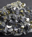 Truncated Galena, Chalcopyrite, Quartz, Calcite