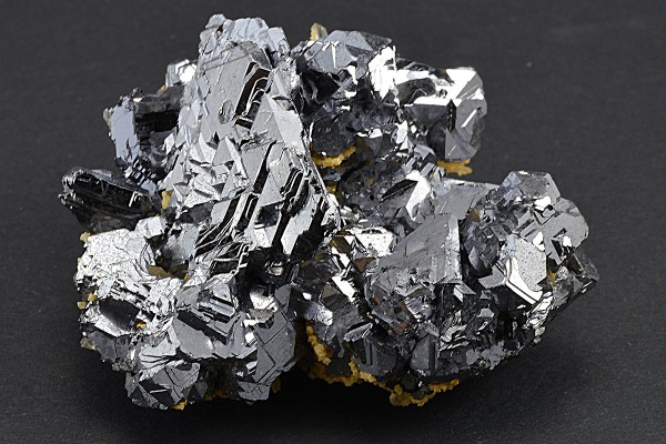 Iron Oxide, Spinel Law Twin Galena set on Quartz and Calcite