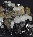 Iridescent Chalcopyrite, truncated Sphalerite, Calcite