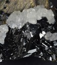 Iridescent Chalcopyrite, truncated Sphalerite, Calcite