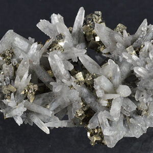 Japan Law Twin Quartz, Pyrite, Cleiophane, Calcite