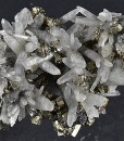 Japan Law Twin Quartz, Pyrite, Cleiophane, Calcite