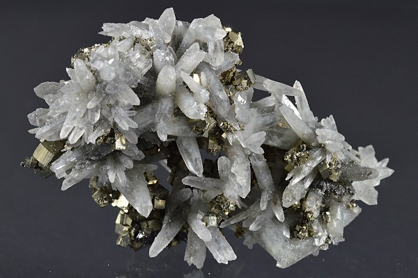 Japan Law Twin Quartz, Pyrite, Cleiophane, Calcite
