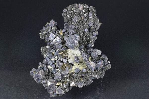 Truncated Galena, Iridescent Sphalerite, Pyrite, Calcite