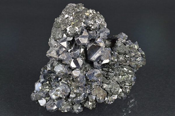 Truncated Galena, Iridescent Sphalerite, Pyrite, Calcite