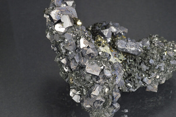 Truncated Galena, Iridescent Sphalerite, Pyrite, Calcite