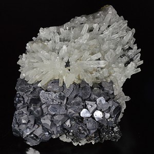 Twinned and truncated Galena, Quartz, Sphalerite