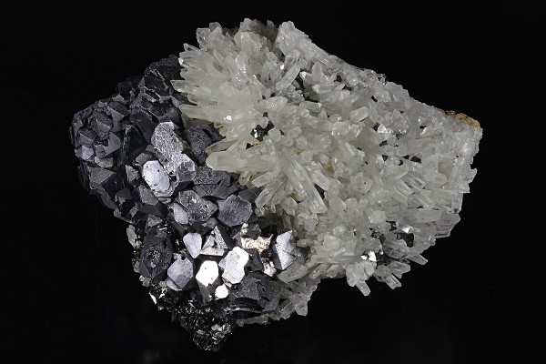 Twinned and truncated Galena, Quartz, Sphalerite
