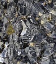 Rhombohedral Calcite set on twinned Galena, Chalcopyrite, Quartz