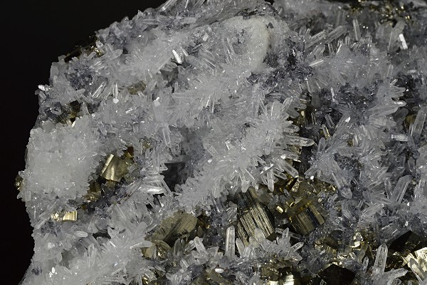 Pyrite, Galena on Japan Law Twin Quartz