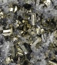 Pyrite, Galena on Japan Law Twin Quartz